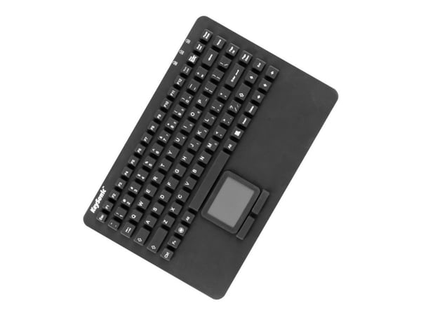 KeySonic KSK-5230 IN (US), Mini, Koblet med ledninger (ikke trådløs), USB, Membrannøkkelbryter, QWERTY, Sort