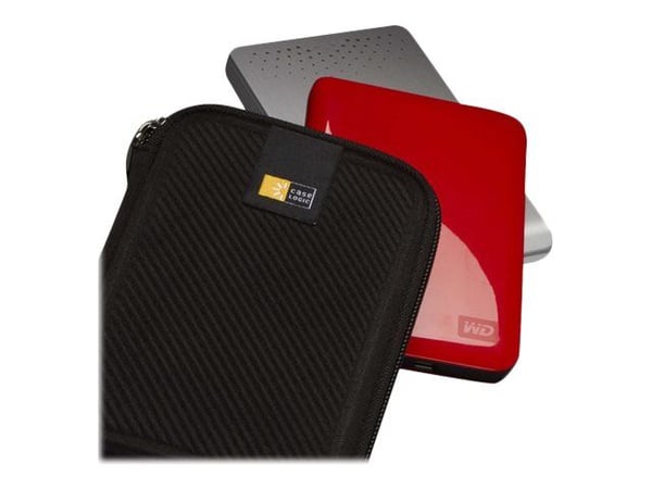 Case Logic Portable Hard Drive Case - Beskyttelsesboks for harddisk - kapasitet: 1 harddiskstasjon (2,5") - svart