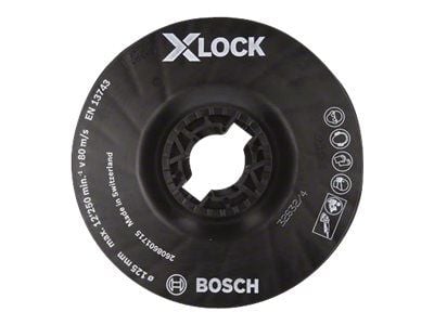 Bosch - Ryggingspute - 125 mm - X-LOCK - M14 - rund - grovkorn: P80