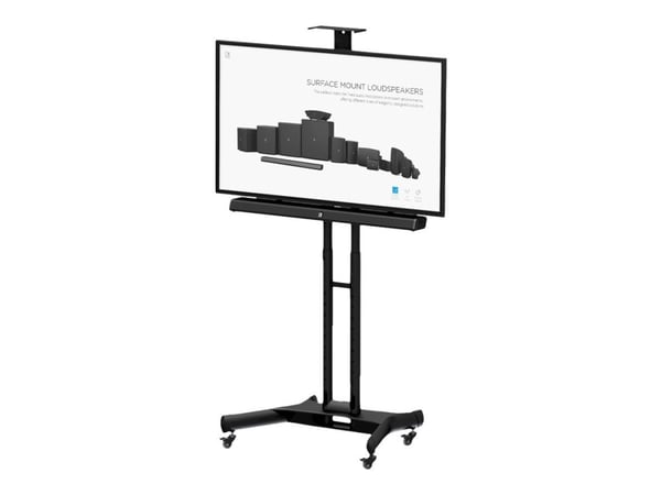 Audac MBK440 - Monteringssett (horisontalt feste, 2 loddrette braketter) - for soundbar - stål - svart - over skjerm, under skjerm
