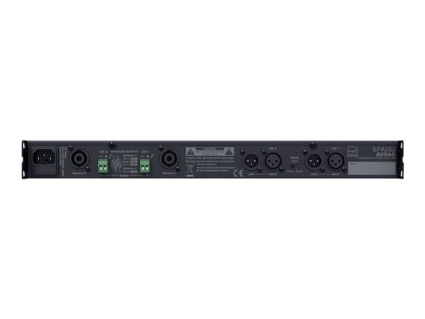 AUDAC EPA252, 2.0 kanavaa, D, 0,1%, 90 dB, 250 W, 130 W AUDAC EPA252, 2.0 kanavaa, D, 0,1%, 90 dB, 250 W, 130 W