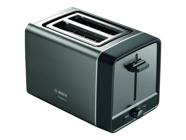 Bosch DesignLine TAT5P425DE - Brødrister - 2 skive - 2 Spor - grå