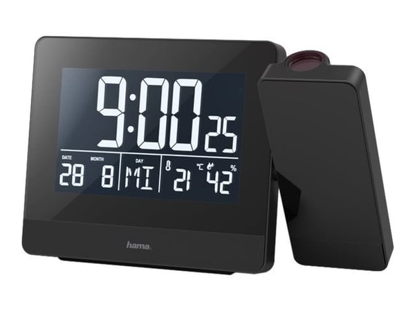 Hama Plus Charge, Digitaalinen herätyskello, Suorakulmio, Musta, Muovi, -9 - 50 °C, °C
