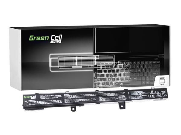 Green Cell PRO - Batteri til bærbar PC (tilsvarer: Asus A31N1319, Asus A41N1308) - litiumion - 4-cellers - 2600 mAh - svart - for ASUS R508CA; R509...