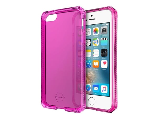ITSKINS Spectrum Clear - bakdeksel til mobiltelefon - termoplastisk polyuretan (TPU), Impacthane - rosa - for Apple iPhone 6 Plus, 6s Plus
