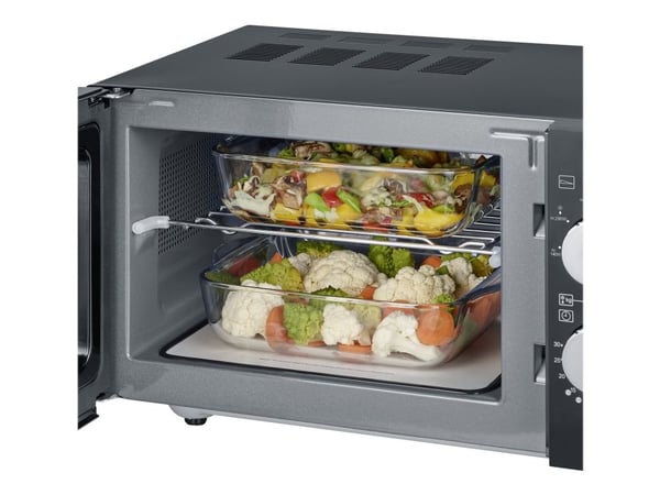 SEVERIN MW 7762 - Mikrobølgeovn med grill - 20 liter - 800 W - svart/rustfritt stål
