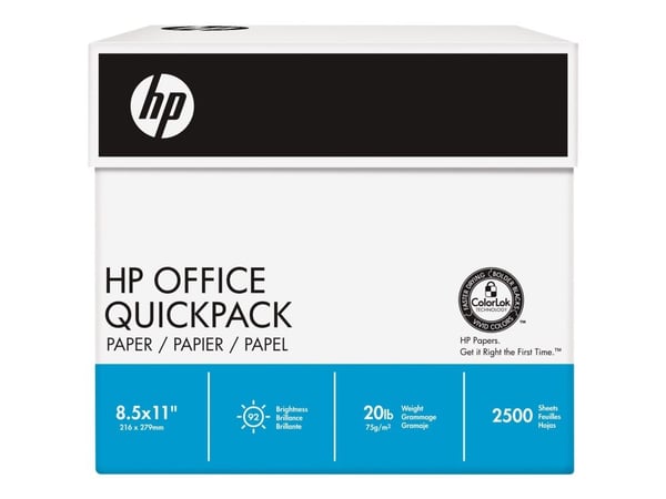 HP Office Paper - A4 (210 x 297 mm) - 80 g/m² - 2500 stk vanligt papper - för Deskjet Ultra Ink Advantage 2029; LaserJet 43XX; OfficeJet 20X, 6000 ...