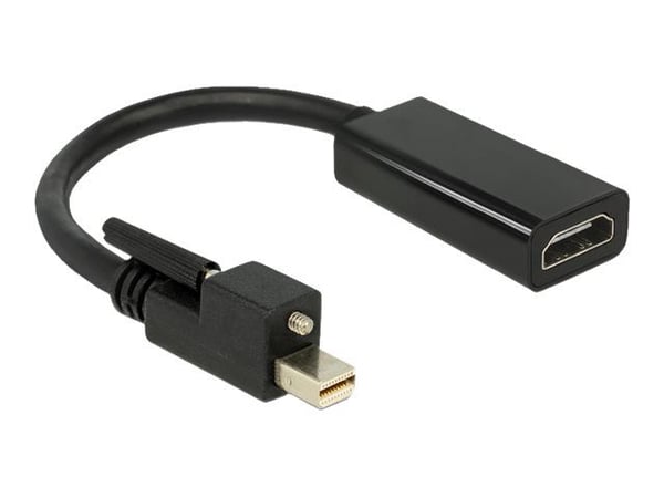 DeLOCK 62640, 0,25 m, Mini DisplayPort, HDMI, Uros, Naaras, Kulta