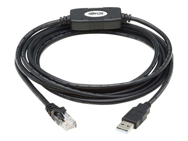 Eaton Tripp Lite Series USB Type-A to RJ45 Rollover Console Cable, M/M, Black - 10 ft. - Seriell kabel - USB (hane) till RJ-45 (hona) - 3.05 m - du...