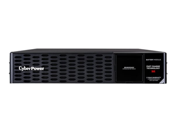 CyberPower External Battery Module Series BP48VP2U01 - Batteriinnbygging (rackmonterbar/ekstern) - 8 x batteri - blysyre - 7 Ah - 2U - svart