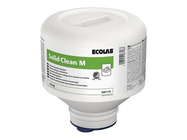 ECOLAB Solid Clean M - Vaskemiddel - patron - 4.5 kg - profesjonell - maskin klar - konsentrert (en pakke 4)
