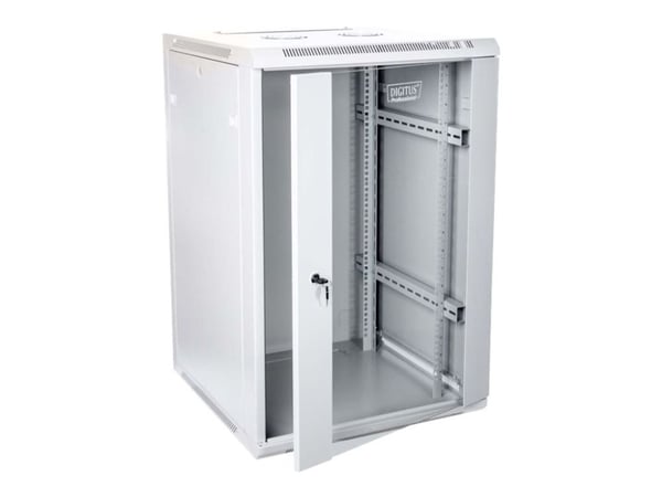 DIGITUS Professional DN-W19 15U/600 - Skåp - väggmontering - grå, RAL 7035 - 15U - 19"
