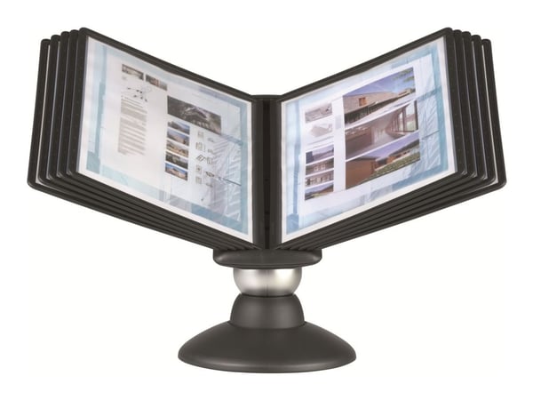 DURABLE SHERPA motion - Displaypanelsystem - stasjonær - 10 rom - for A4 - svart