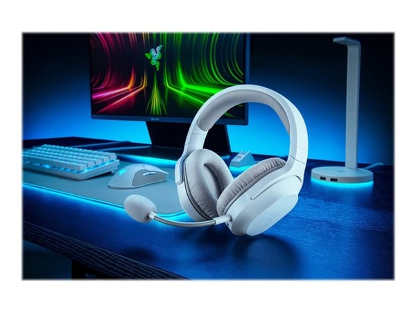 Razer Barracuda X - Hodesett - full størrelse - Bluetooth / 2,4 GHz radiofrekvens - trådløs, kablet - 3,5 mm jakk, USB-C - lydisolerende - kvikksølv