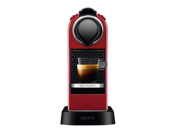 Krups Nespresso CitiZ XN741510 - Kaffemaskin - 19 bar - Kirsebærrød