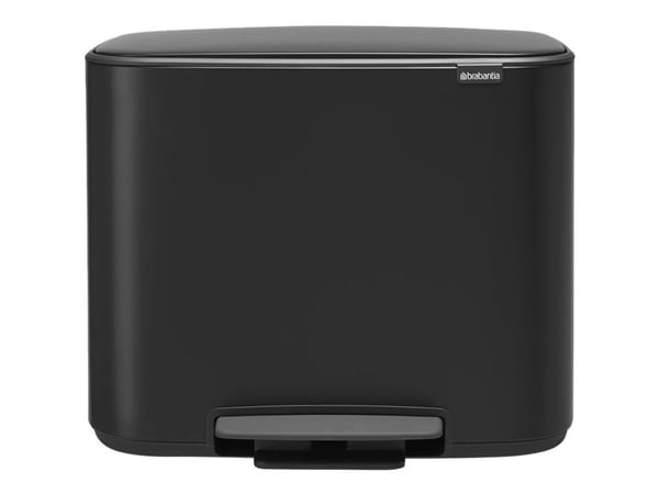 Brabantia Bo Pedal Bin - Søppelbøtte - flipp-lokk - 36 L - fotpedal - matt svart