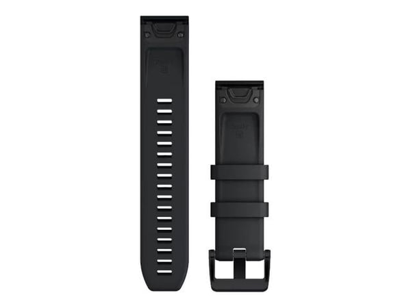 Garmin QuickFit - Klokkestropp for smart armbåndsur - svart, black hardware - for Approach S62; D2; fenix 5; fenix 5; fenix 6; fenix 7; Forerunner ...