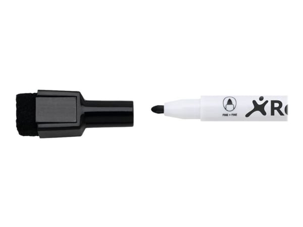 Rexel JOY - Markør - ikke-permanent - for whiteboard - svart - fin - med viskelær (en pakke 6)