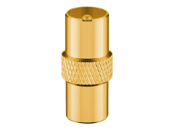 goobay - Antennekabel - IEC-kobling hunn til IEC-kobling hann - 1 m - firenivåsskjerming - 135 dB - svart - solid