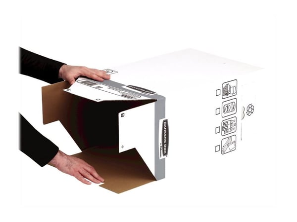 Fellowes Bankers Box - Avfallskurv - 90 L - papir - grå