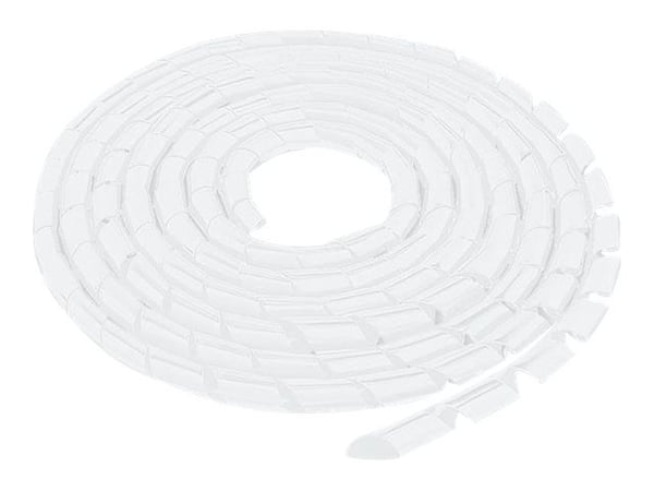 Qoltec - Kabelorganisator - 10 m - hvit