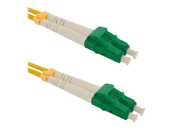 Qoltec - Koblingskabel - LC/APC-enkeltmodus (hann) til LC/APC-enkeltmodus (hann) - 1 m - fiberoptisk - dupleks - 9 / 125 micron - halogenfri - gul