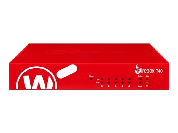 WatchGuard Firebox T40 - Tietoturvalaitteet - 3 vuotta Total Security Suite - 5 porttia - 1GbE - WatchGuard Trade-Up Programme - WatchGuard Trade-U...