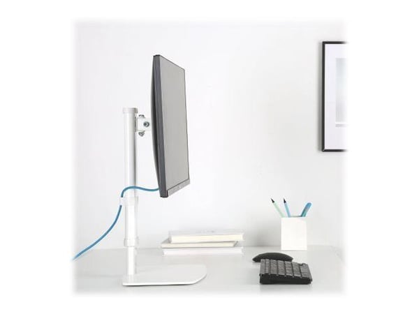 TECHly DESK 100 - Stativ - frittstående - for Skjerm - hvit - skjermstørrelse: 17"-27" - skrivebord