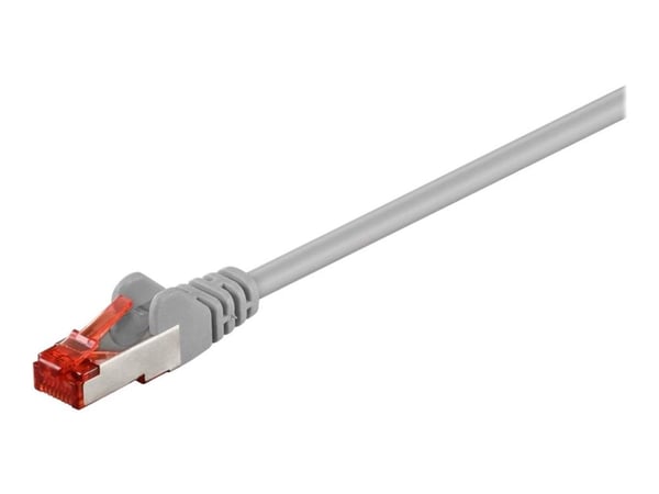 goobay - Koppeledning - RJ-45 (hann) til RJ-45 (hann) - 7,5 m - SFTP, PiMF - CAT 6 - halogenfri - grå