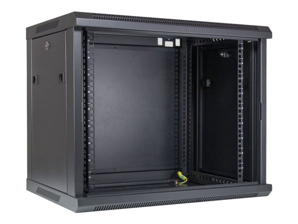 Inter-Tech SMA-6409 - Skap - veggmonterbar - svart, RAL 9005 - 9U - 19"