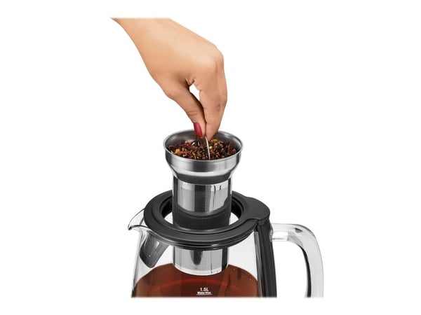 ProfiCook PC-WKS 1167G - Temaskin/kjele - 1.5 liter - 2.2 kW - rustfritt stål / glass