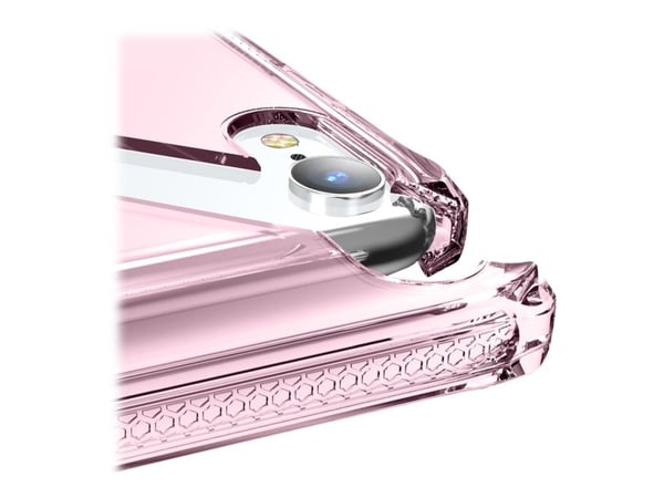 ITSKINS Spectrum Clear Antimicrobial - Baksidedeksel for mobiltelefon - termoplast-polyuretan (TPU), Impacthane - Lys lyserød - 6.1" - for Apple iP...