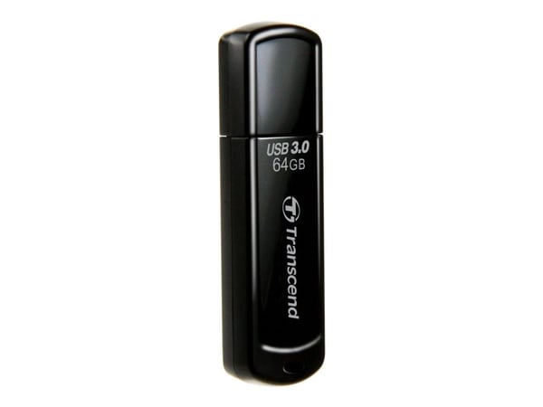 Transcend JetFlash 700 - USB-flashstasjon - 64 GB - USB 3.0 - svart