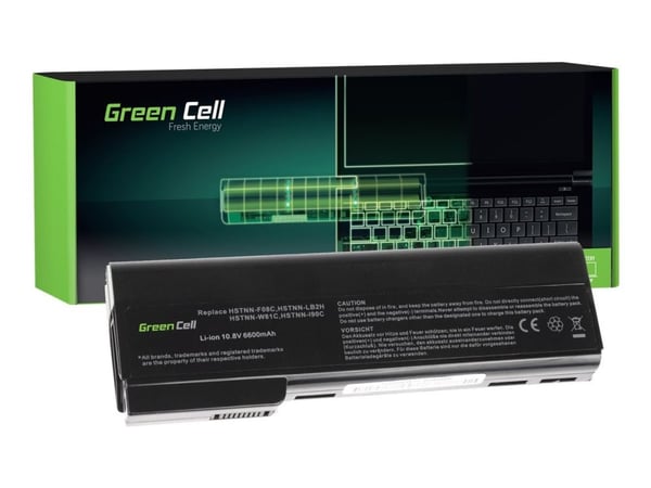 Green Cell - Batteri til bærbar PC (tilsvarer: HP CC06XL, HP CC09) - litiumion - 9-cellers - 6600 mAh - svart - for HP EliteBook 8460p Notebook, 85...