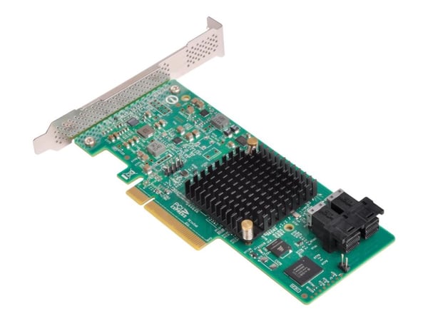 SilverStone ECS05 - Kontroller for lagring (RAID) - 8 Kanal - SATA 6 Gb/s / SAS 12 Gb/s - lav profil - RAID 0, 1, 10, 1E - PCIe 3.0 x8