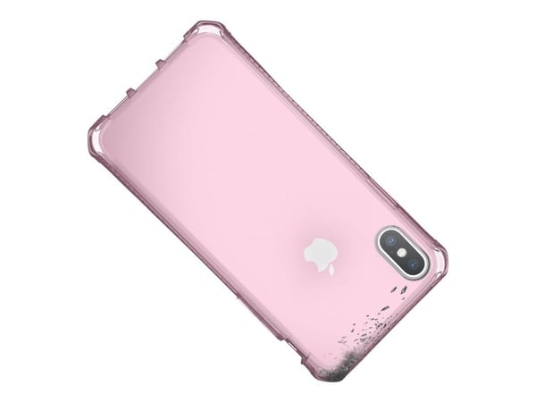 ITSKINS Spectrum Clear Antimicrobial - Baksidedeksel for mobiltelefon - termoplast-polyuretan (TPU), Impacthane - Lys lyserød - for Apple iPhone X, XS