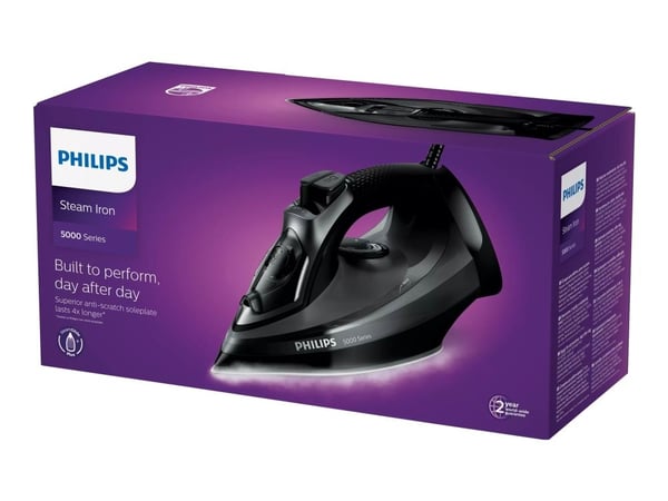 Philips 5000 series DST5040/80 Höyrysilitysrauta, Höyrysilitysrauta, SteamGlide Plus -pohjalevy, 2 m, 200 g/min, 45 g/min, 0,32 L