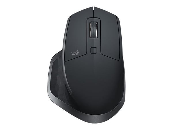 Logitech MX Master 2S - Mus - laser - 7 knapper - trådløs - 2.4 GHz, Bluetooth - USB Logitech Unifying-mottaker - grafitt - for Komplett Office Mic...