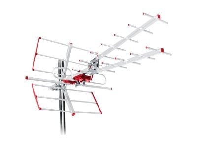 Ulko-TV-antenni DVB-T/T2 H.265 HEVC Combo UHF VHF aktiivinen max 100dBµV Maclean MCTV-855 Lte suodatin