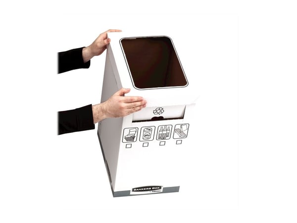 Fellowes Bankers Box - Avfallskurv - 90 L - papir - grå