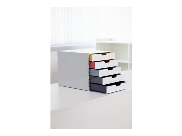 DURABLE VARICOLOR MIX 5 - Skuffskap - 5 skuffer - for ANSI A (Letter) (216 x 279 mm), A4 (210 x 297 mm), C4 (229 x 324 mm), Folio (216 x 330 mm) - ...