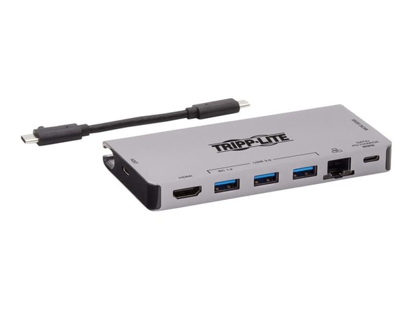 Eaton Tripp Lite Series USB C Docking Station USB Hub 4k w/ HDMI, Gbe Gigabit Ethernet, SD Card Reader, PD Charging - Dokkingstasjon - USB-C 3.1 / ...