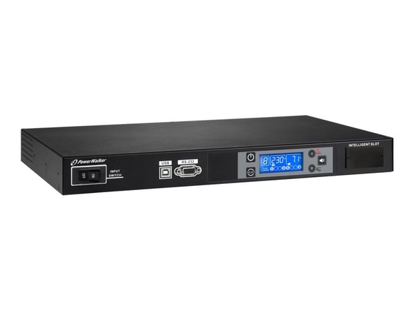 PowerWalker PDU RC-16A - Tehonjakoyksikkö (räkkiversio) - AC 220/230/240 V - 3680 VA - RS-232, USB - tulo: IEC 60320 C20 16A - lähtöliittimet: 8 (I...