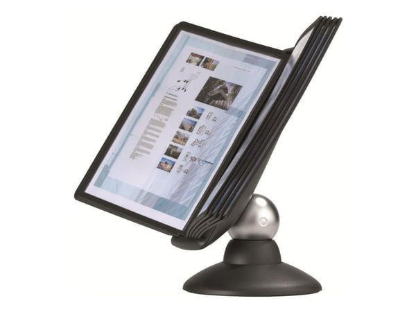 DURABLE SHERPA motion - Displaypanelsystem - stasjonær - 10 rom - for A4 - svart