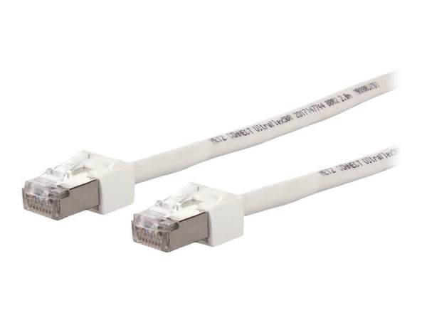 METZ CONNECT Ultraflex500 - Koblingskabel - RJ-45 (hann) til RJ-45 (hann) - 50 cm - SFTP - CAT 6 - med støvel, halogenfri - hvit