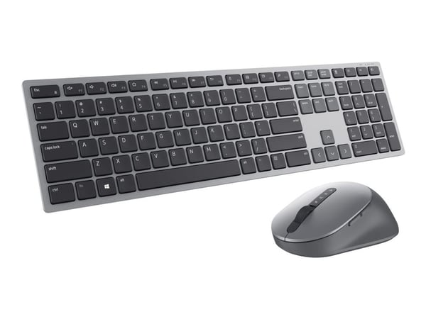 Dell Premier Multi-Device KM7321W - Näppäimistö- ja hiirisarja - langaton - 2,4 GHz, Bluetooth 5.0 - QWERTZ - saksalainen - titaaninharmaa - Latitu...