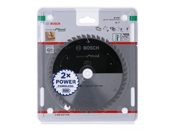 Bosch RUNDSAVKLINGE ACCU STD TRÆ 160X20MM 48T 48T