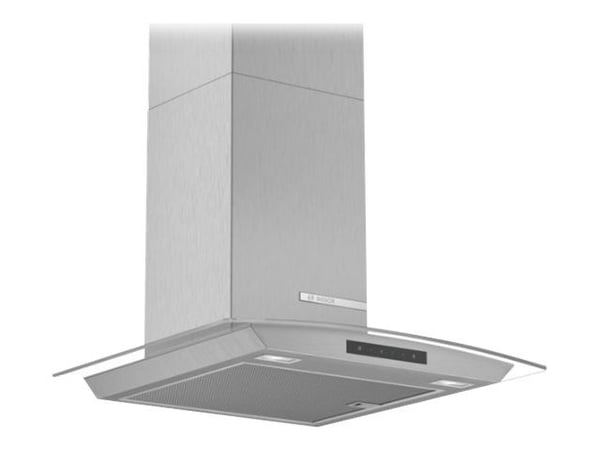 Bosch Serie | 4 DWA66DM50 - Panser - røykkanal - bredde: 60 cm - dybde: 48.8 cm - ekstraksjon og resirkulasjon (-) - rustfritt stål og glass
