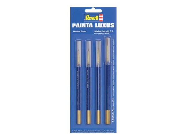 Revell PAINTA LUXUS - Malebørste - størrelse: 2, 5, 00, 5/0 (en pakke 4)