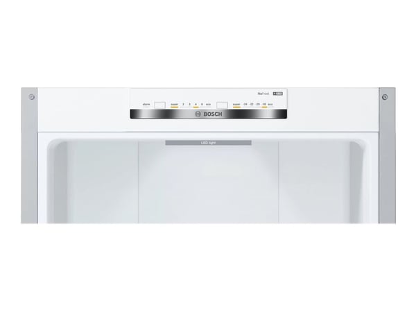 Bosch Serie | 4 KGN39VLEB - Kjøleskap/fryser - bunnfryser - bredde: 60 cm - dybde: 66 cm - høyde: 203 cm - 368 liter - Klasse E - rustfritt stål ut...